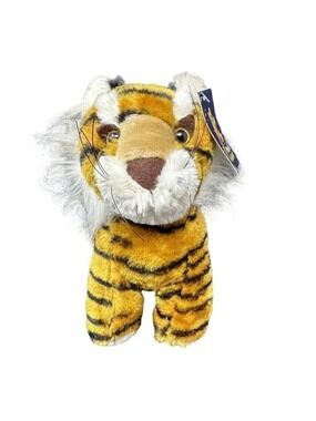 Tiger Cub Stuffed Animal Plush In A Rush Toy Gift Realistic Zoo 7 in Tag Orange